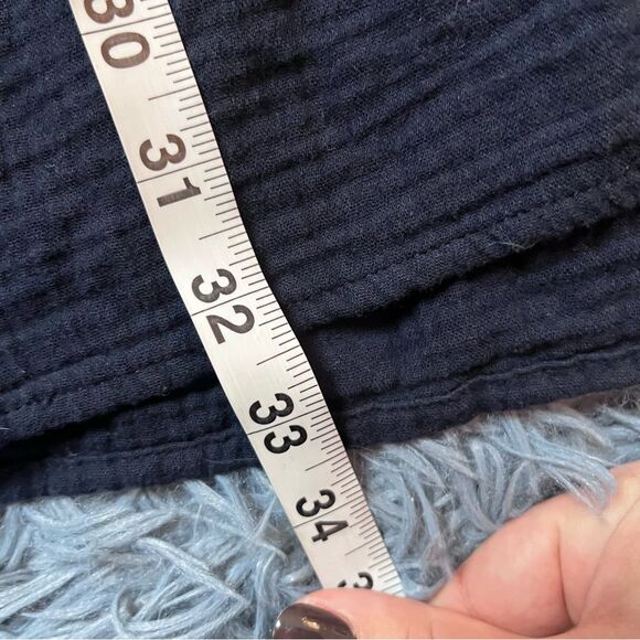 Sundays Navy Gauze Cotton Dress Size 2 M Pompom - Picture 5 of 5